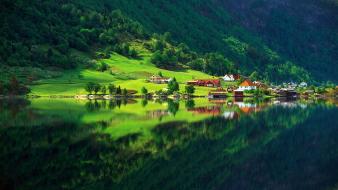 Amazing nature village wallpaper