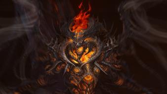 Artwork chains demons fantasy art skulls