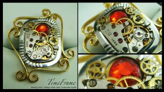 Clockwork machinery steampunk technology time wallpaper