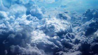 Earthbound blue clouds digital art outer space wallpaper