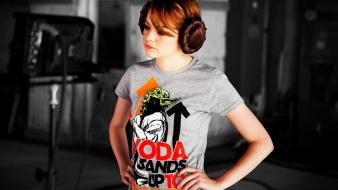Emma stone star wars faces portraits redheads wallpaper
