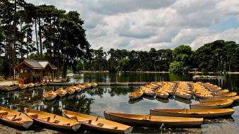 France paris boats lakes landscapes wallpaper