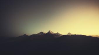 Landscapes minimalistic mountains wallpaper