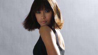 Olga kurylenko actress bangs brunettes green eyes wallpaper