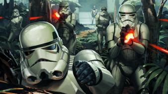 Star wars artwork forests futuristic landscapes wallpaper