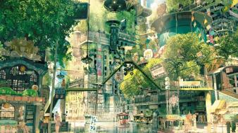 Tekkonkinkreet artwork buildings cityscapes digital art wallpaper