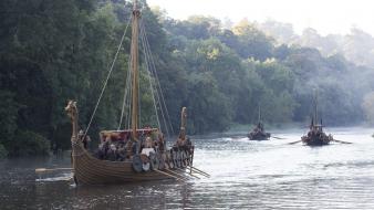 Tv series the vikings ships wallpaper