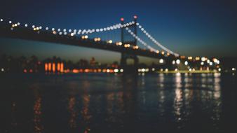 York city bokeh bridges out of focus wallpaper