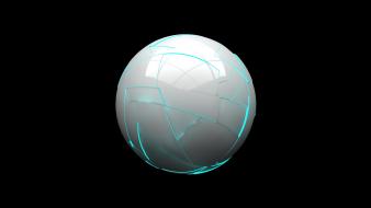 3d cinema4d pokeball abstract blue wallpaper
