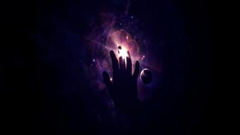Abstract dark floral wallpaper