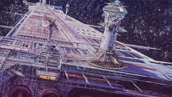 Artwork futuristic outer space paintings science fiction wallpaper