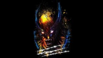 Black background comics fan art wallpaper