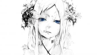Blue eyes white wallpaper