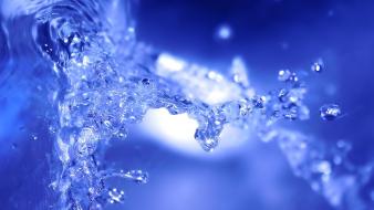 Blue water splash wallpaper