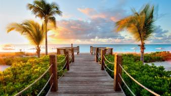 Caribbean turks beaches landscapes nature wallpaper