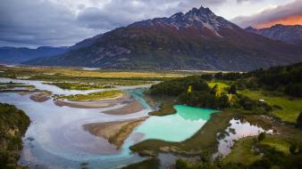 Chile national park patagonia castillo clouds wallpaper