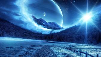 Creative design digital art fantasy forests wallpaper