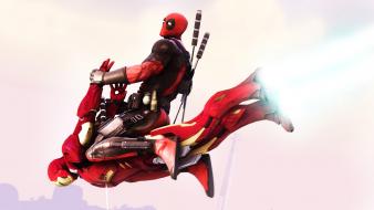 Deadpool wade wilson iron man vs wallpaper