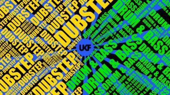 Drum and bass dubstep multicolor music typography wallpaper