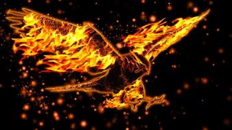 Eagle fire wallpaper