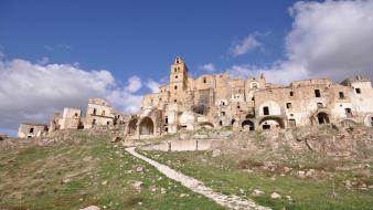 Italia italy archetecture craco landscapes wallpaper