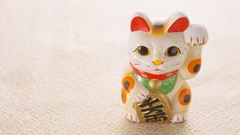 Japan japanese traditions maneki neko cats views wallpaper