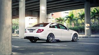 Mercedes c63 amg cars parking rims wallpaper