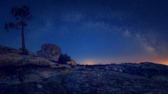 Milky way evening galaxies landscapes nature wallpaper
