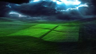 Windows green background wallpaper