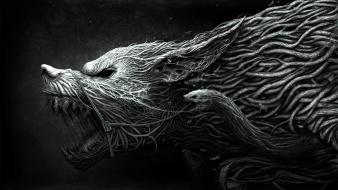 Abstract wild animal wallpaper