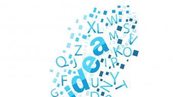 Alphabet english pencils pens white background wallpaper