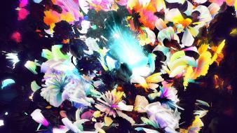 Artwork colors digital art floral flowers wallpaper
