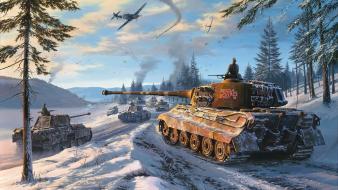 Artwork snow tanks wallpaper