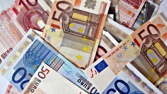 Bills cash currency euro man-made wallpaper