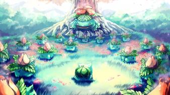 Bulbasaur ivysaur nintendo pokemon green wallpaper
