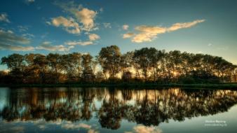 Forests landscapes natural scenery nature sunset wallpaper