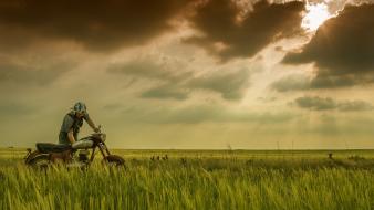Jawa motorbikes nature riding wallpaper