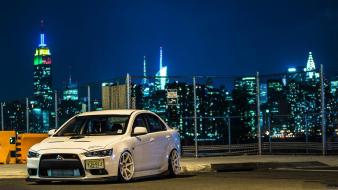 Mitsubishi lancer white wallpaper