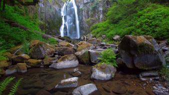 Nature rivers rock waterfalls wallpaper