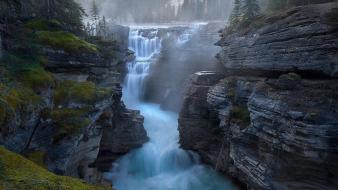 Rock waterfall wallpaper