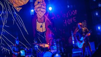 The stone age band concert drum set wallpaper