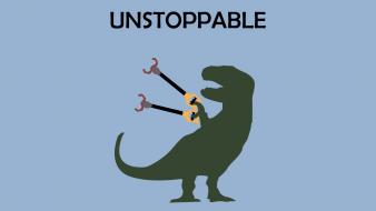 Tyrannosaurus rex arms graphics simple background typography wallpaper