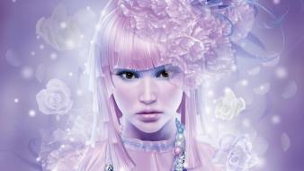 Yuehui tang artwork brown eyes digital art fantasy wallpaper