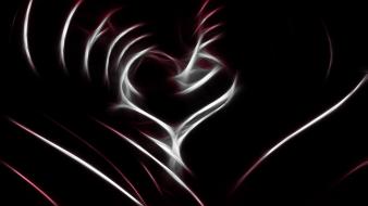 Abstract black heart wallpaper