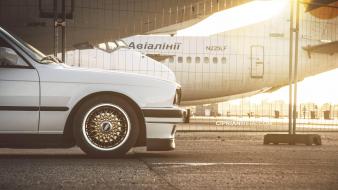 Bbs bmw e30 aircraft white wallpaper