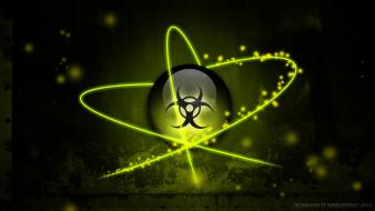 Biology biohazard biological digital art signs wallpaper