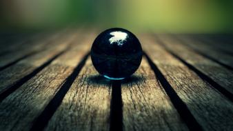 Blue glass ball wallpaper