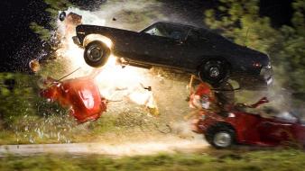 Death proof car crash cars explosions wallpaper