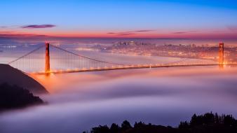 Golden gate bridge san francisco black bridges buildings wallpaper