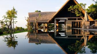 House landscapes natural scenery nature resort wallpaper